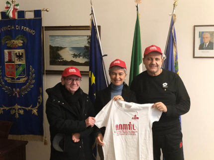 Moira Canigola incontra nuovo presidente Anmil Fermo, Marcello Luciani