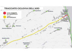 Ciclovia dell'Aso - mappa