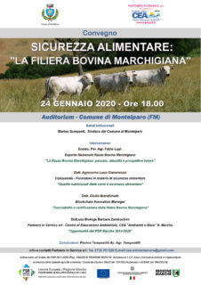 Convegno a Montelparo sulla filiera bovina marchigiana - locandina