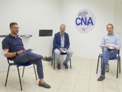 Renzo Interlenghi assieme ai vertici territoriali CNA