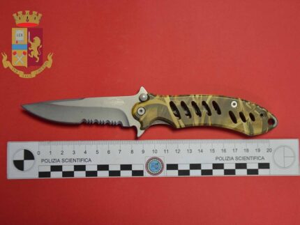 Coltello sequestrato a Porto Sant'Elpidio