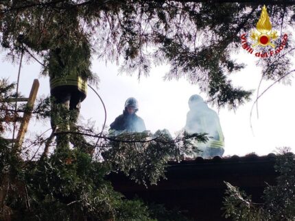 Incendio di una canna fumaria a Porto Sant'Elpidio