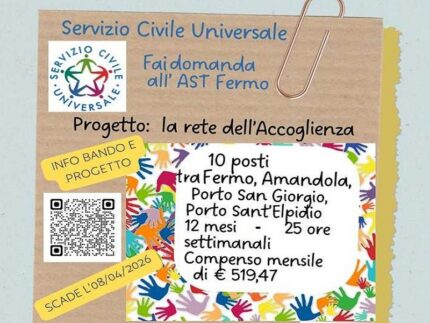 Servizio Civile Universale con l'AST Fermo