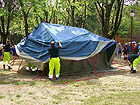 Allestimento campo protezione civile