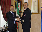 Sindaco Agostini e contrammiraglio Pettorino