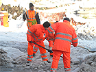 Lavori di pulizia strade dalla neve a Sant'Elpidio a Mare